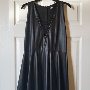 Lace up sleeveless dress